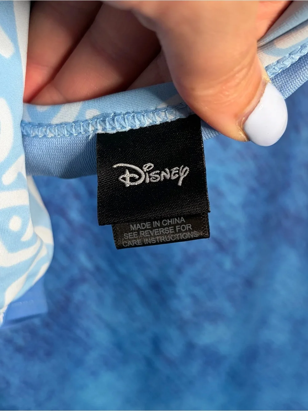 Disney Light Blue Swirl Bikini Top - Picture 8 of 10